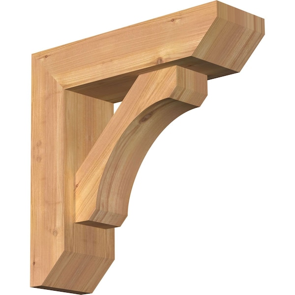 Ekena Millwork Legacy Slat Smooth Bracket w/ Offset Brace, Western Red Cedar, 5 1/2"W x 18"D x 18"H BKT0604X18X18LEC06SWR - main